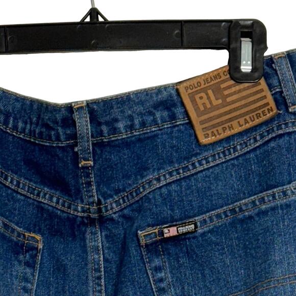 Ralph Lauren Polo Jeans Vintage Y2K Denim Knee Length Skirt Size 14 - Picture 6 of 6